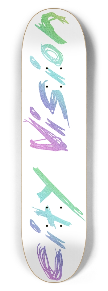 White and Rainbow Glitter Name 7.62