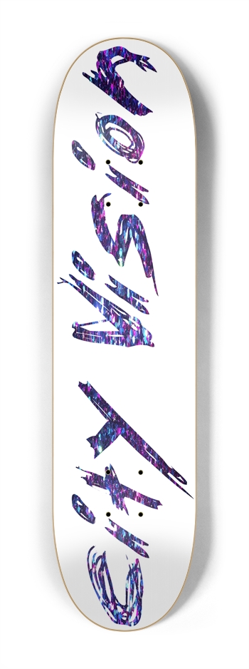 White and Dark Rainbow Glitter Name Mini 7.25