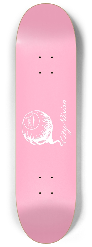 Pink and White Logo 8.25 8-1/4 Skateboard Deck