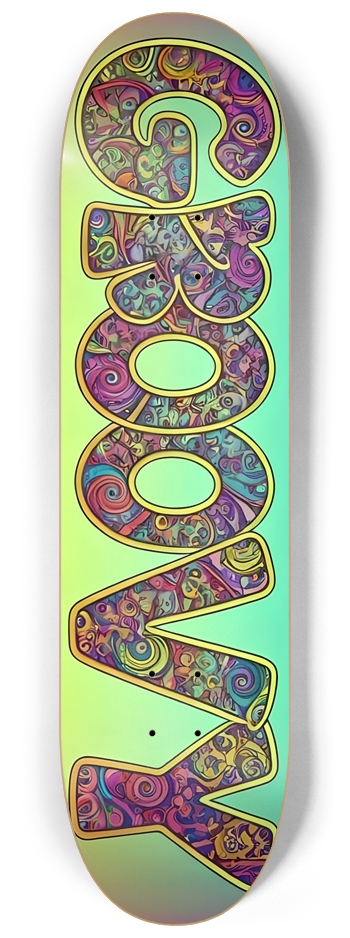Airbrush Psychedelic Groovy 0001 8-1/4 Skateboard Deck