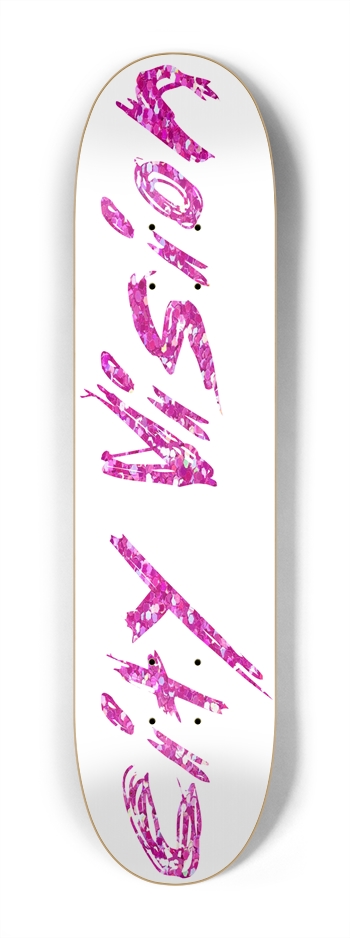 White and Pink Glitter Name Mini 7.25