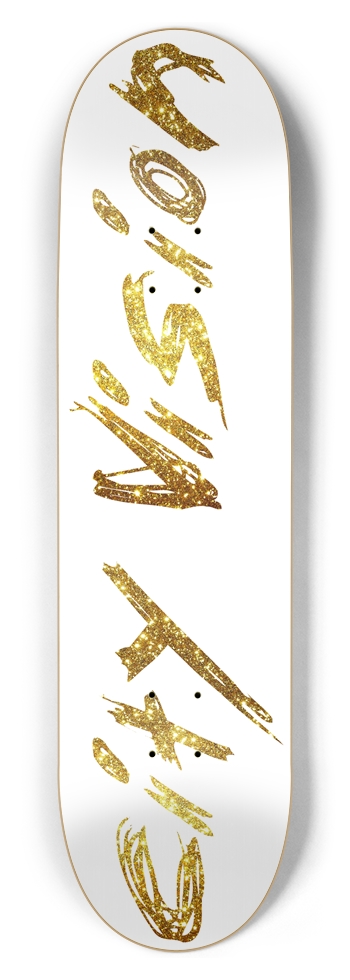 White and Gold Glitter Name 8.50