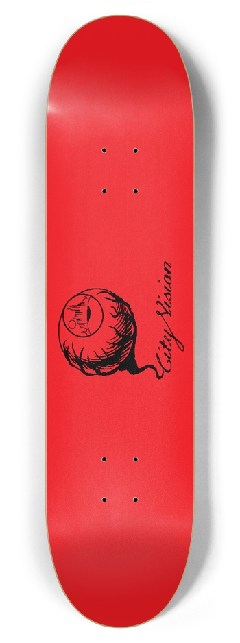 Red and Black Logo 7.87 7-7/8 Skateboard Deck