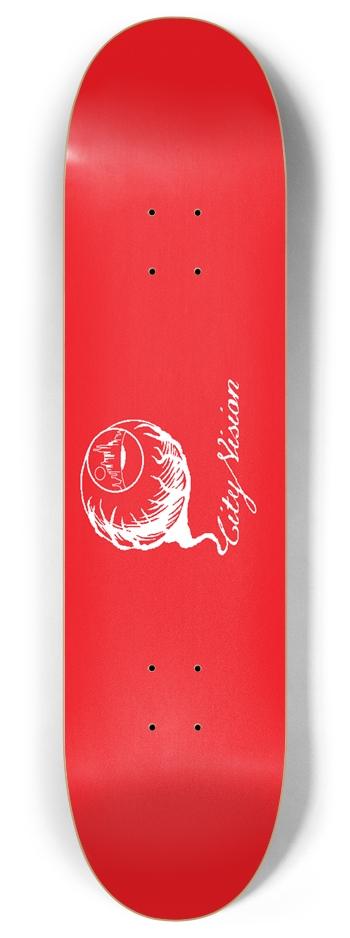 Red and White Logo 8.00 8 Inch Skateboard Deck