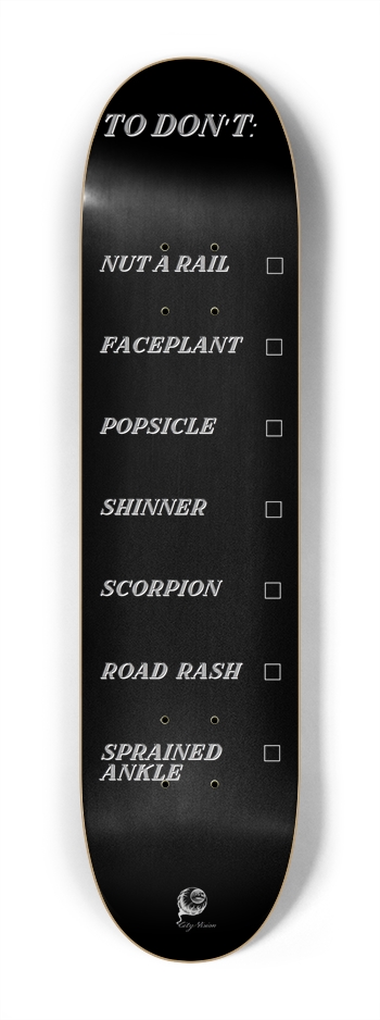 To Don't List Black Mini 7.25