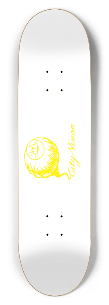 White and Yellow Logo 8.50 8-1/2 Skateboard Deck