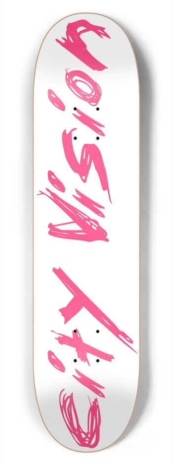 White and Hot Pink Name 7.75