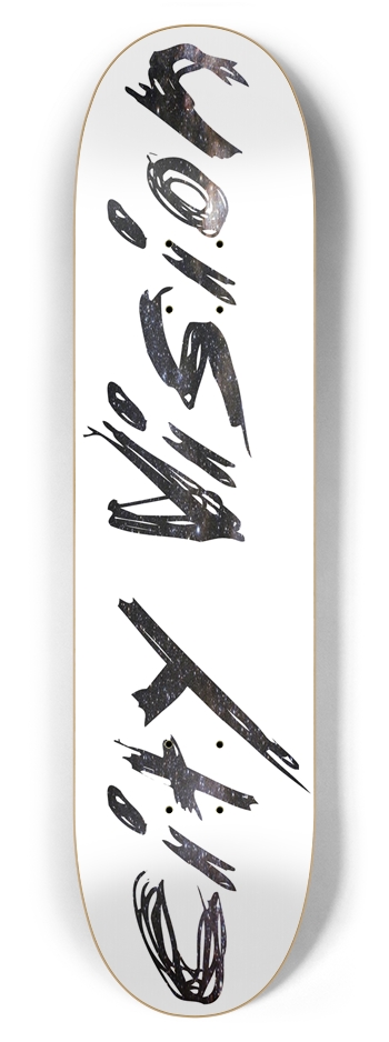 White and Stars Name 7.87 7-7/8 Skateboard Deck