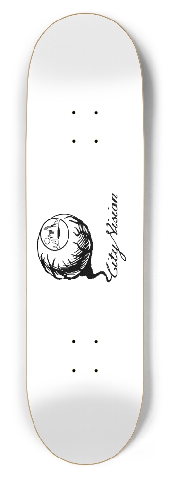 White and Black Logo 8.75 8-3/4 Inch Skateboard