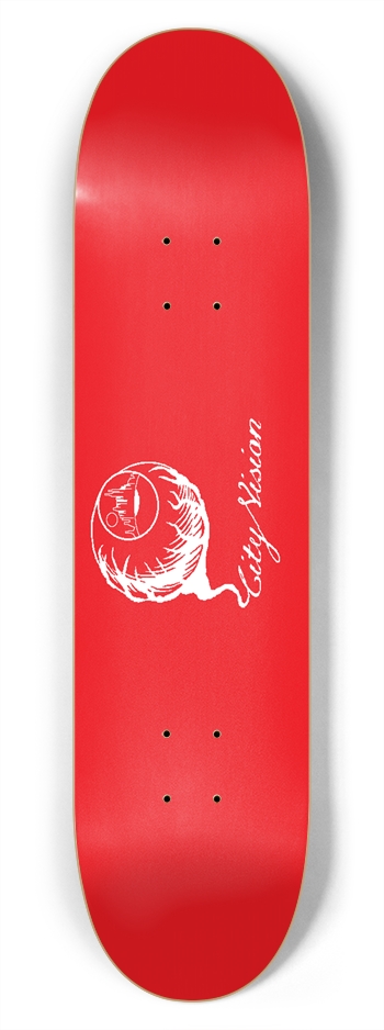 Red and White Logo 7.75 7-3/4 Skateboard Deck
