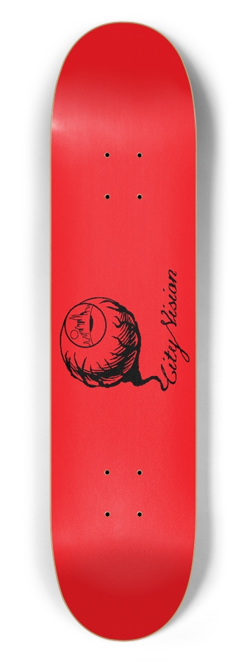 Red and Black Logo 7.50 7-1/2 Skateboard Deck