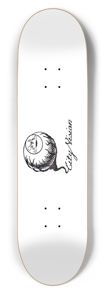 White and Stars Logo 8.50 8-1/2 Skateboard Deck