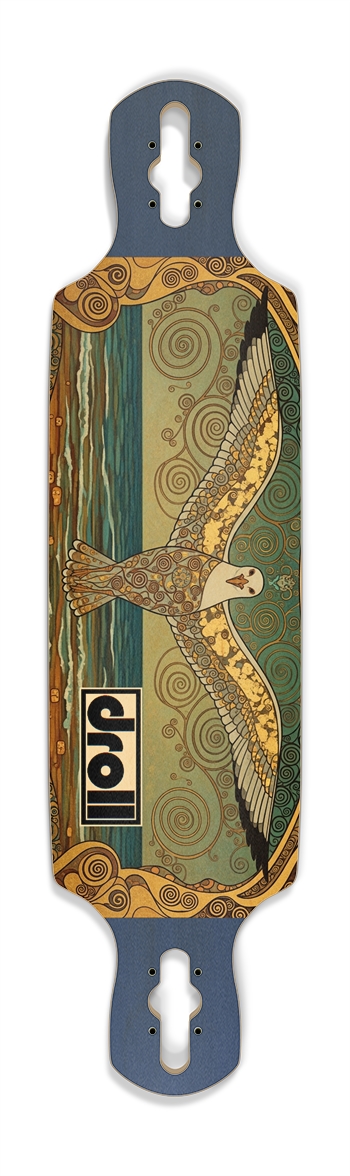 klimt seagull Drop Through Longboard