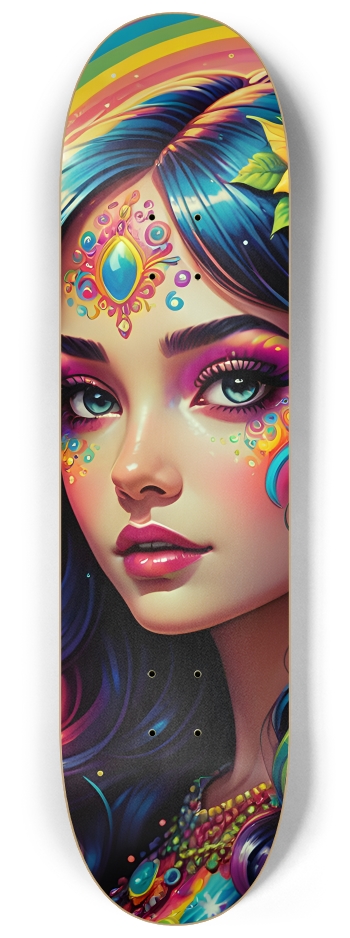 Airbrush Girl with Rainbows 0001 #2