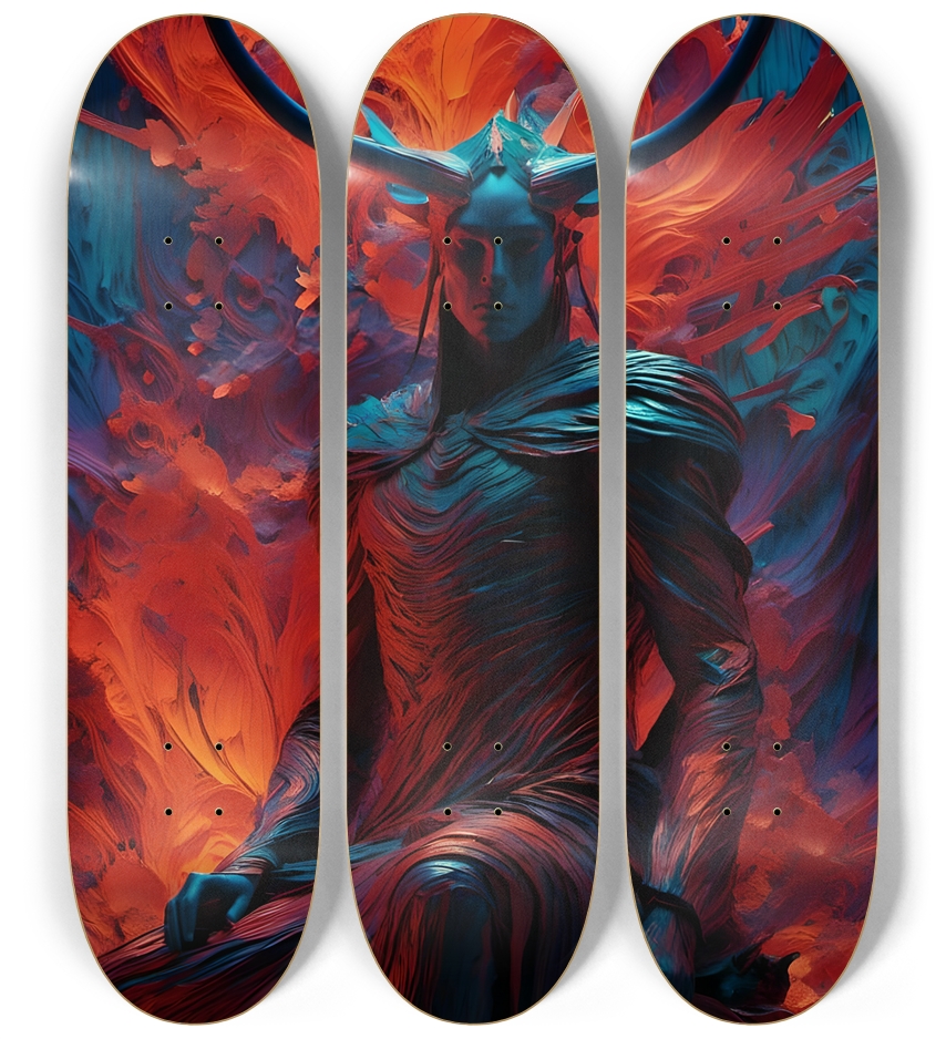 Psychedelic Greek Mythology Reimagined 0088 3 Deck Wall Series
