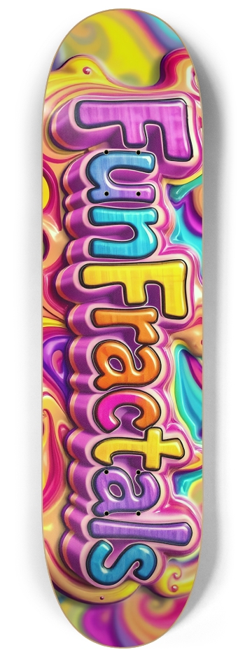 FunFractals Word Art Logo #2 8-1/4 Skateboard Deck