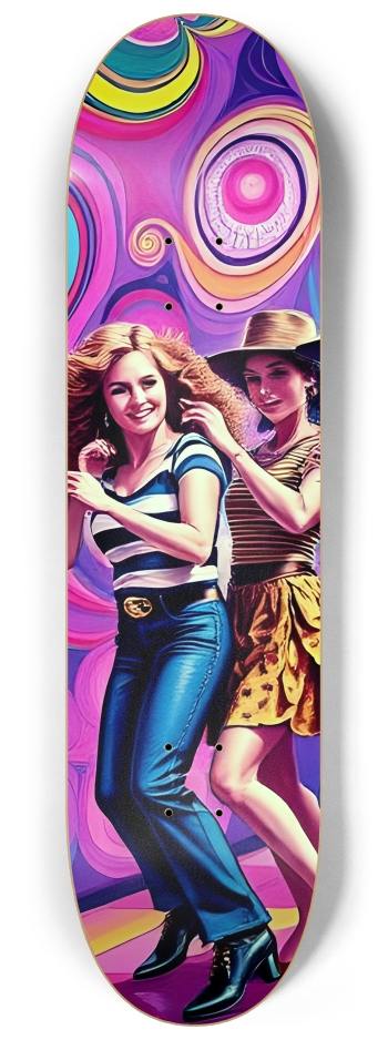 Airbrush Psychedelic Disco 0002 #1 8-1/4 Skateboard Deck