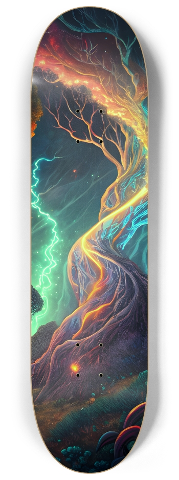 Psychedelic Airbrush Bioluminescent Trees 0001 #3