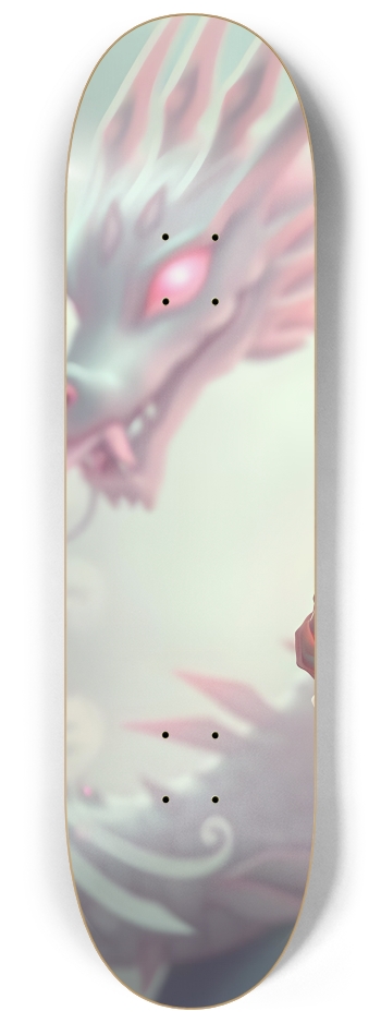 White Dragon and Familiar 0002 #1 8-1/4 Skateboard Deck