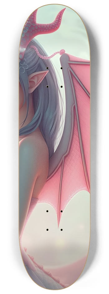 White Dragon and Familiar 0002 #3 8-1/4 Skateboard Deck