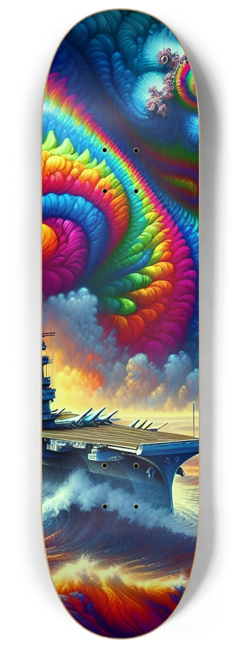Psychedelic Airbrush Fractal Cthulu 0001 #1 8-1/4 Skateboard Deck