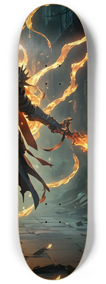 Fiery Hooded Blond Assassin 0003 #3 8-1/4 Skateboard Deck