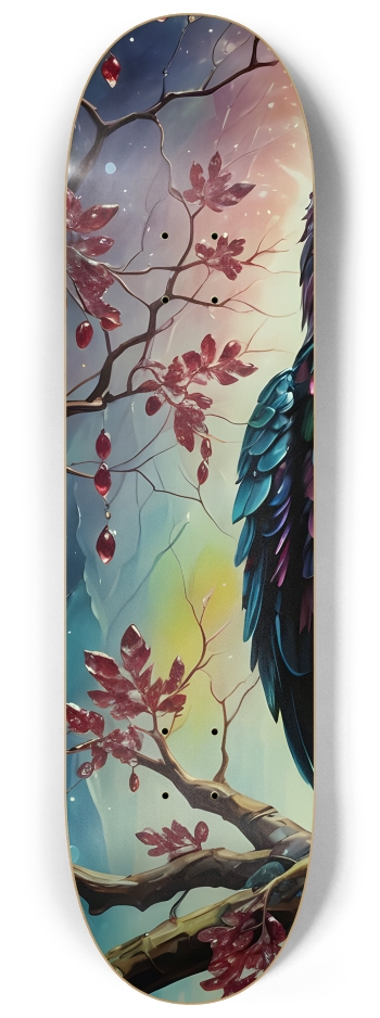 Psychedelic Bejeweled Owl 0002 #1 8-1/4 Skateboard Deck