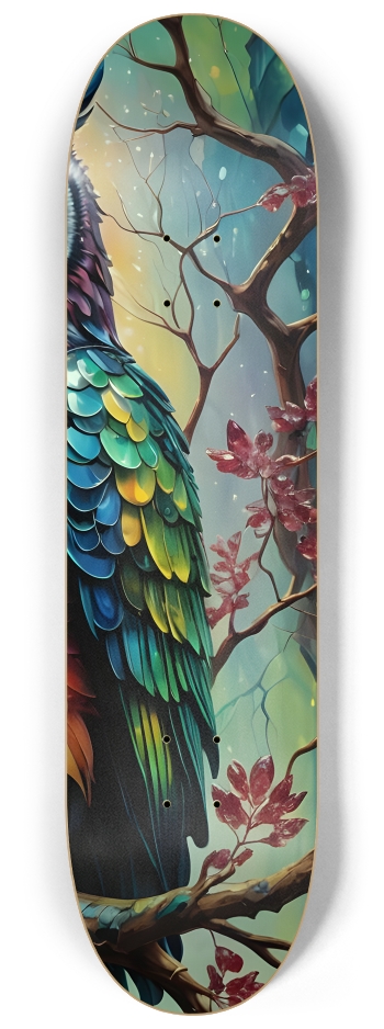 Psychedelic Bejeweled Owl 0002 #3 8-1/4 Skateboard Deck