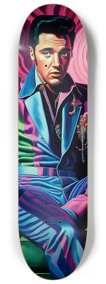 Psychedelic Black Light Singer 0003 #2 8-1/4 Skateboard Deck
