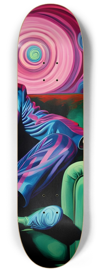 Psychedelic Black Light Singer 0003 #3 8-1/4 Skateboard Deck