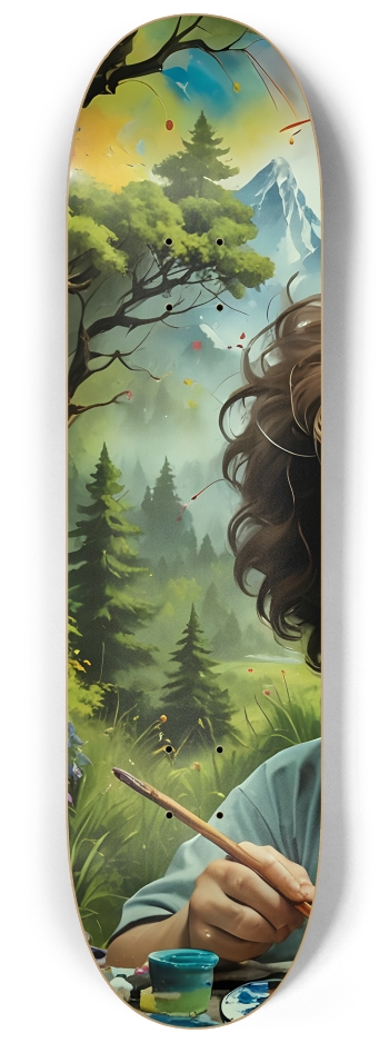 Finger Painting 0001 #1 8-1/4 Skateboard Deck