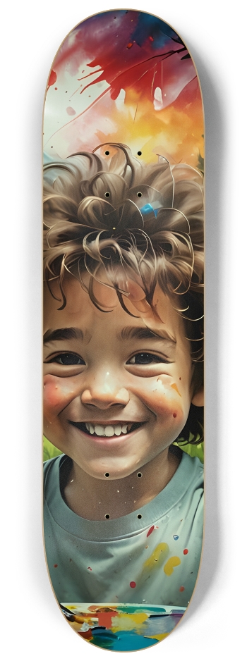 Finger Painting 0001 #2 8-1/4 Skateboard Deck