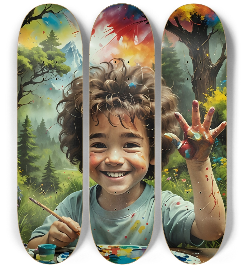 Finger Painting 0001 3 Deck Wall Series