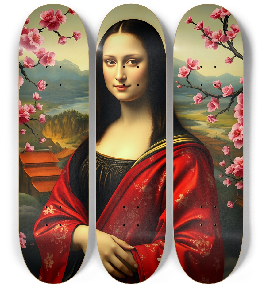 Mona Lisa Reimagined 0002 3 Deck Wall Series
