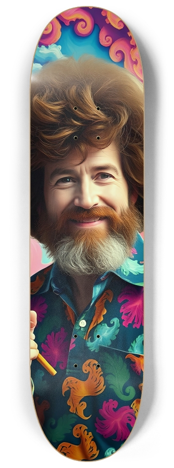 Psychedelic Airbrush Fractal Painter 0001 #2 8-1/4 Skateboard Deck