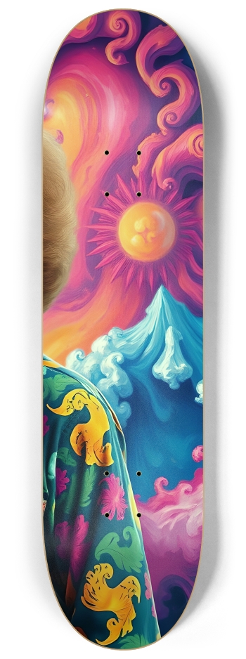 Psychedelic Airbrush Fractal Painter 0001 #3 8-1/4 Skateboard Deck