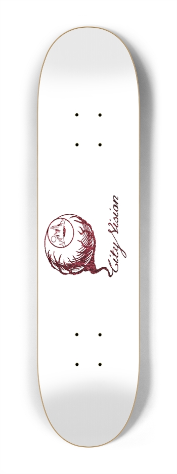 White and Red Glitter Logo Mini 7.25 7-1/4 Mini/Kid Skateboard