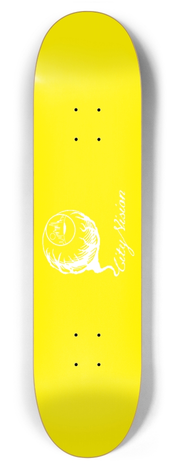 Yellow and White Logo 7.87 7-7/8 Skateboard Deck