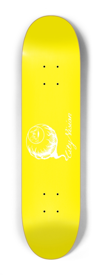 Yellow and White Logo Mini 7.25 7-1/4 Mini/Kid Skateboard