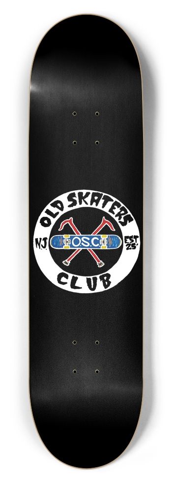 OSC White 8.5" Popsicle 8-1/2 Skateboard Deck