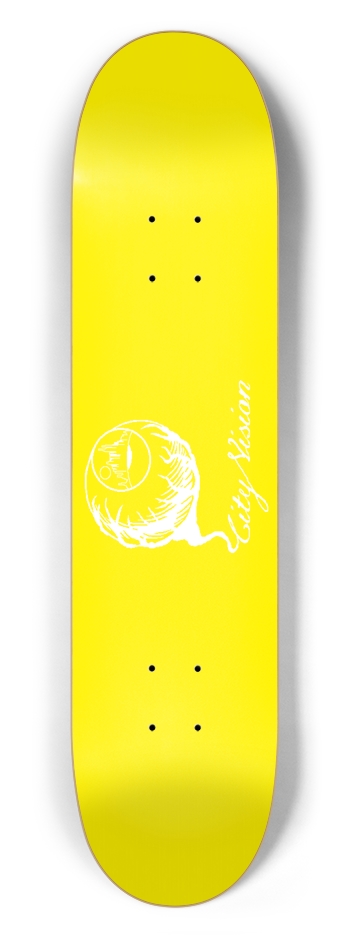 Yellow and White Logo 7.50 7-1/2 Skateboard Deck
