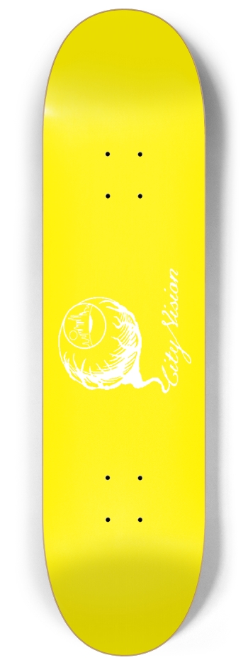 Yellow and White Logo 8.25 8-1/4 Skateboard Deck