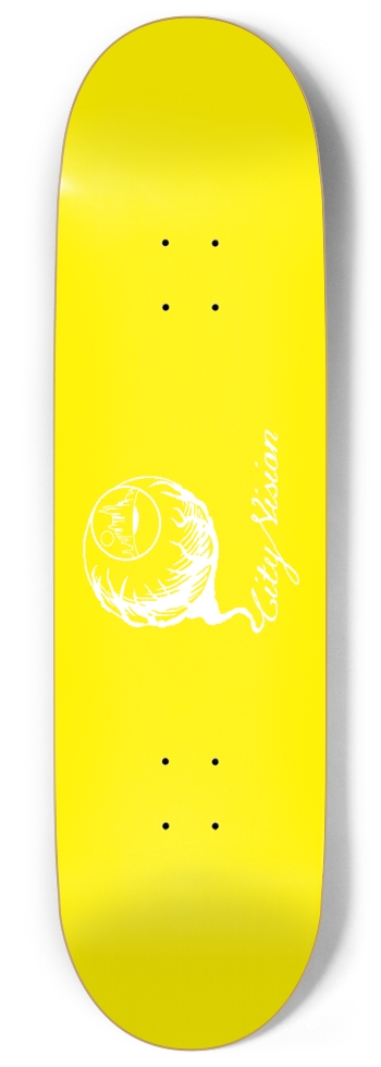 Yellow and White Logo 9.00 9 Inch Skateboard