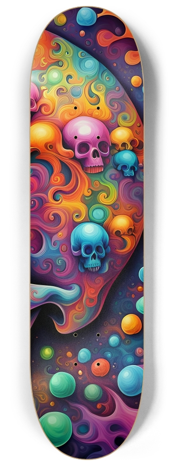 Psychedelic Airbrush Fractal Skulls 0001 #3