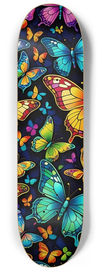 Psychedelic Airbrush Butterflies 0003 #1 8-1/4 Skateboard Deck