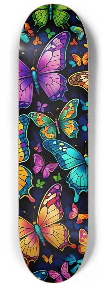 Psychedelic Airbrush Butterflies 0003 #3 8-1/4 Skateboard Deck