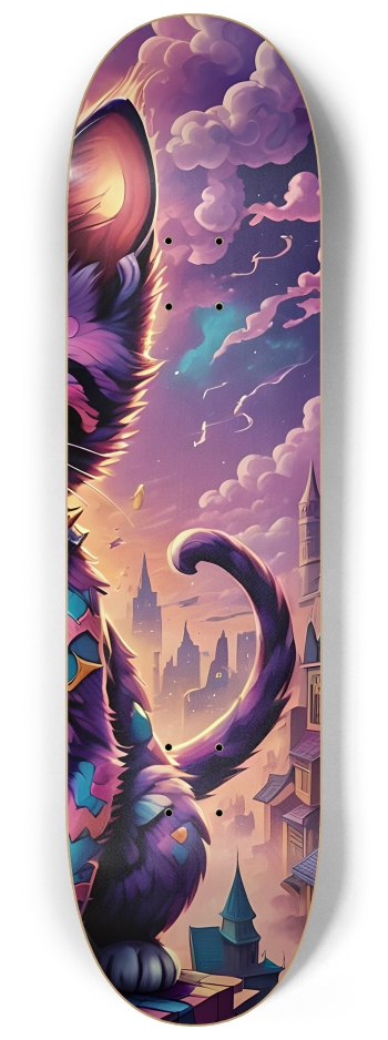 Psychedelic Airbrush Kitten 0002 #3 8-1/4 Skateboard Deck