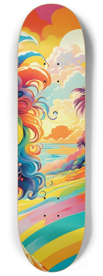 Psychedelic Airbrush Lady with Sunglasses 0001 #3 8-1/4 Skateboard Deck