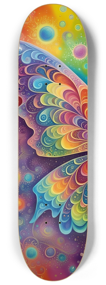 Psychedelic Airbrush Butterfly 0002 #1 8-1/4 Skateboard Deck