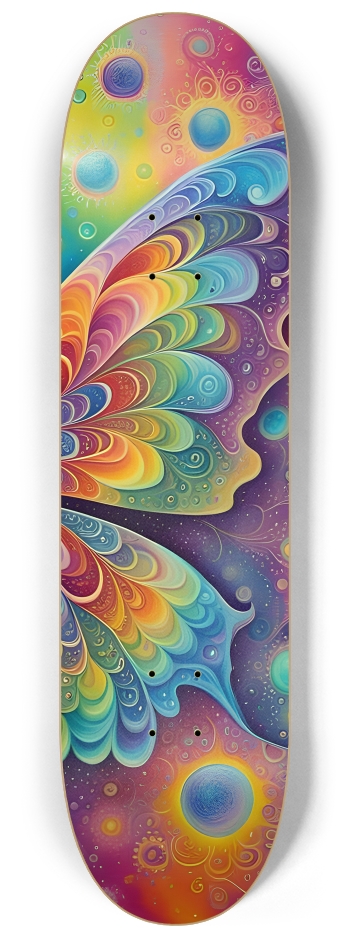 Psychedelic Airbrush Butterfly 0002 #3 8-1/4 Skateboard Deck
